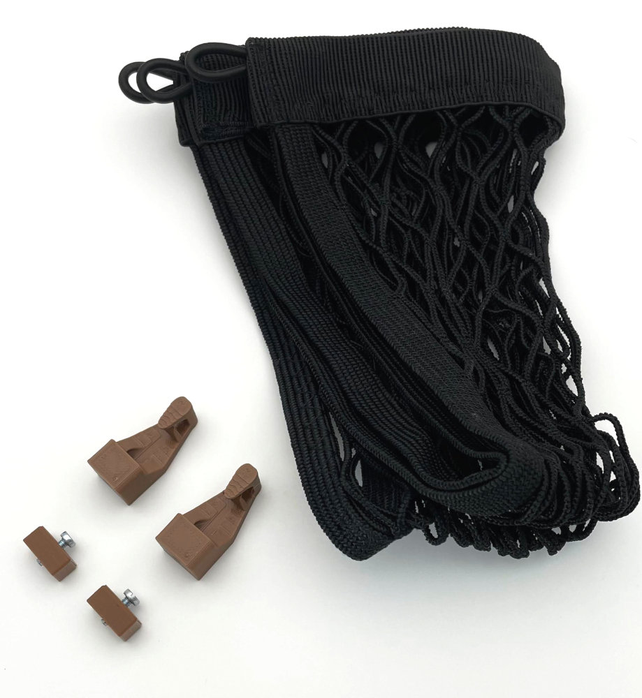 Lieferumfang des Produktes Bildbeschreibung:
Lieferumfang des Produktes "Netzablage für Gardinenleiste im Eriba Touring"